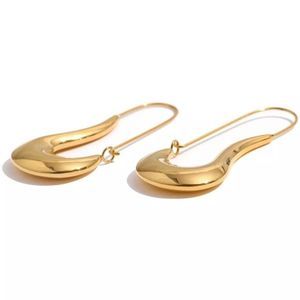 Gold plated Statement Safety Pin Earrings